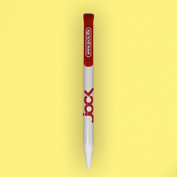 stylo bille blanc et rouge jock